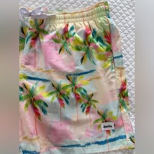 Duvin Pastel Palmy Swim Shorts size L NWOT